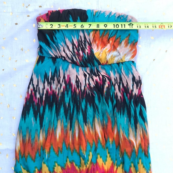 Charlotte Russe Tie Dye Strapless Dress S - Picture 10 of 12